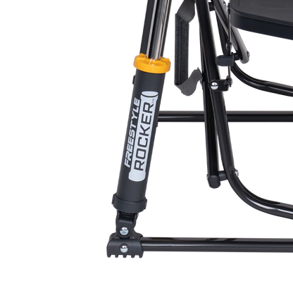 Patented Spring-Action Freestyle Rocker with Side Table - Choice 853 - Freestyle Rocker Portable Outdoor Folding Chair Detail