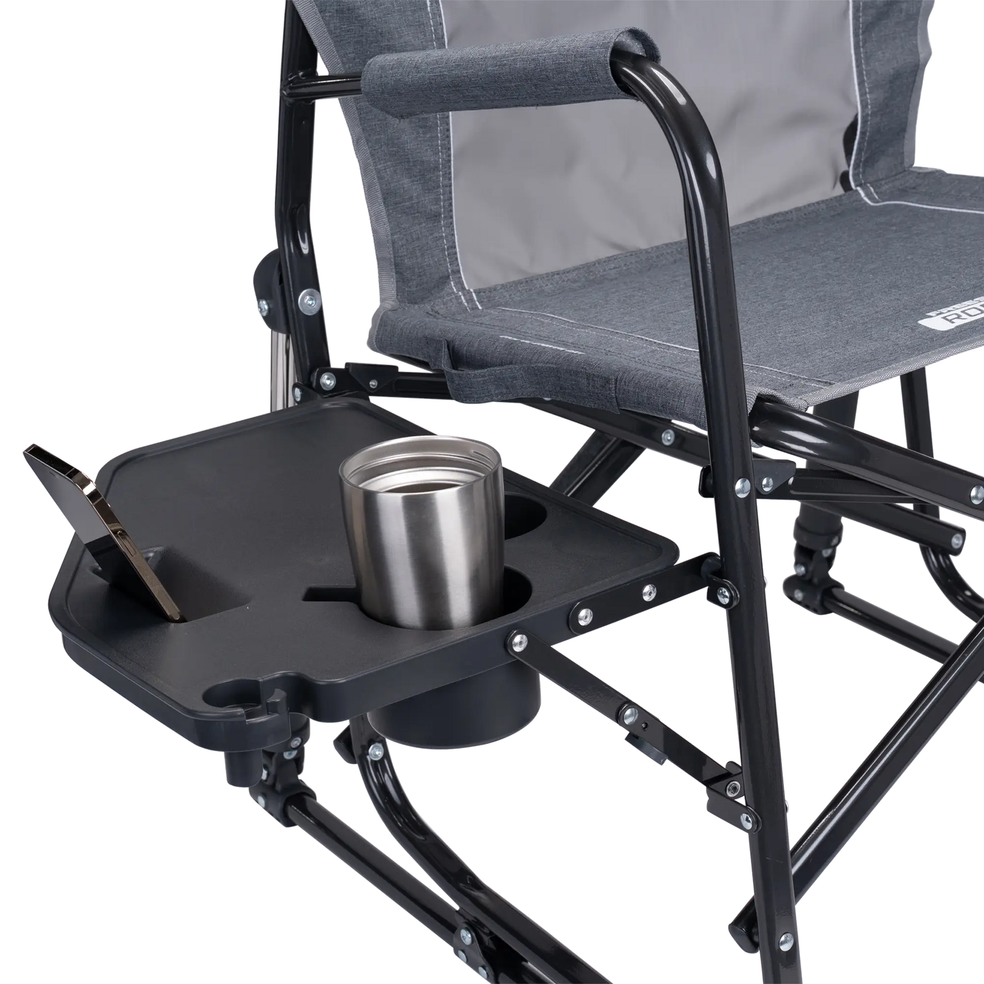 Patented Spring-Action Freestyle Rocker with Side Table - Choice 853 - Freestyle Rocker Portable Outdoor Folding Chair Detail