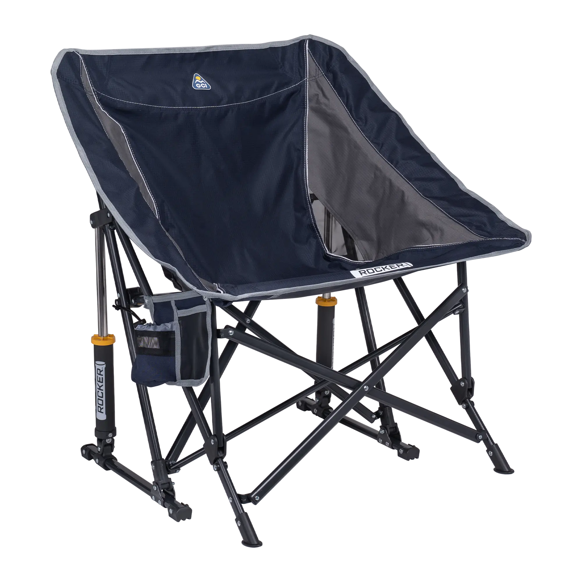 Heavy-Duty Freestyle Pod Rocker - Choice 933 - Heavy-Duty Kickback Rocker with Beverage Holder - Indigo