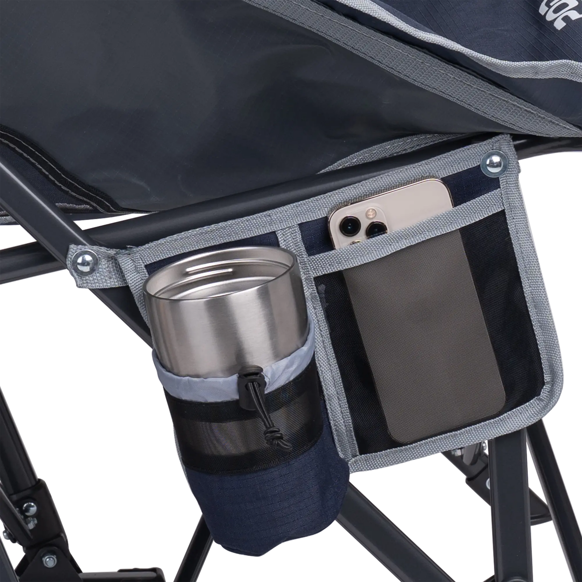 Heavy-Duty Freestyle Pod Rocker - Choice 933 - Heavy-Duty Kickback Rocker with Beverage Holder Detail