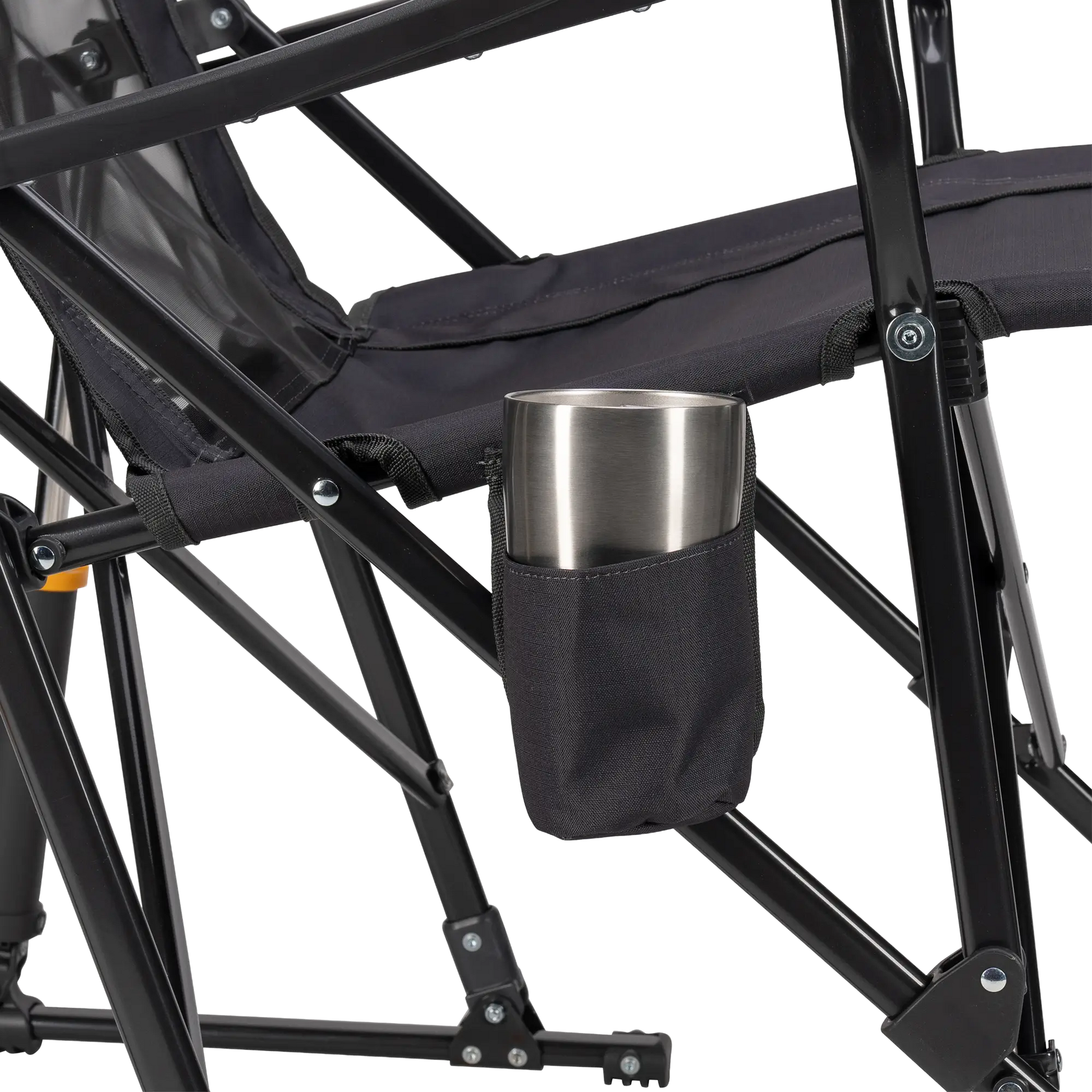 Heavy-Duty Freestyle RoadTrip Rocker - Choice 855 - Heavy-Duty Kickback Rocker with Beverage Holder Detail