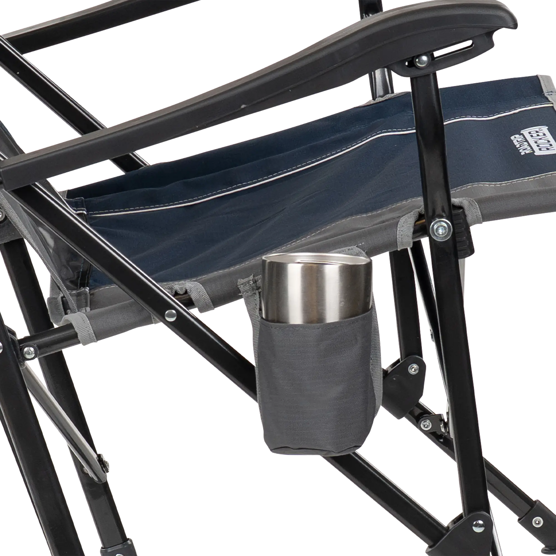 Heavy-Duty Freestyle RoadTrip Rocker - Choice 855 - Heavy-Duty Kickback Rocker with Beverage Holder Detail