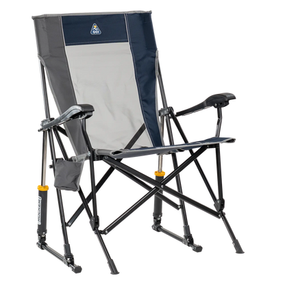 Heavy-Duty Freestyle RoadTrip Rocker - Choice 855 - Heavy-Duty Kickback Rocker with Beverage Holder - Indigo