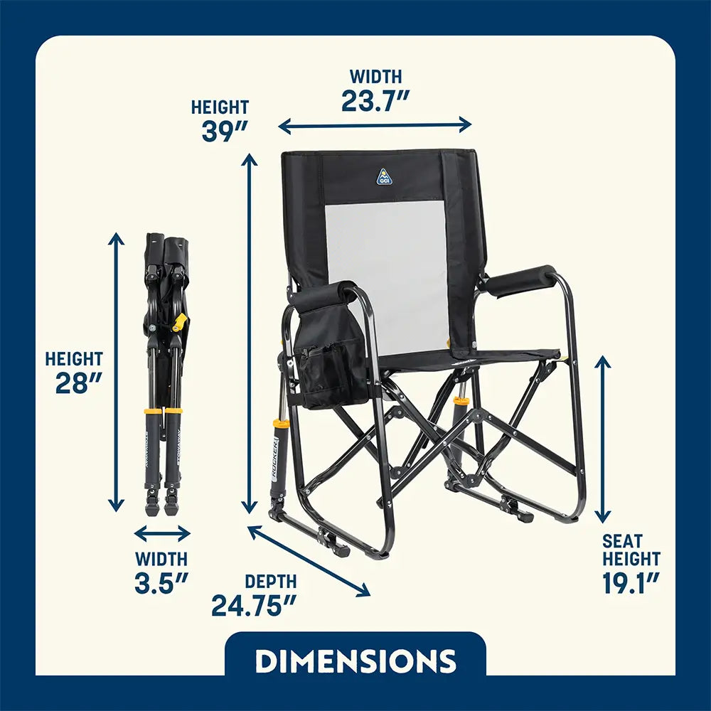 Premium All-Weather Stowaway Rocker - Choice 794 - Heavy-Duty Kickback Rocker with Beverage Holder Detail