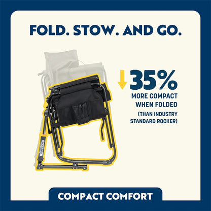 Premium All-Weather Stowaway Rocker - Choice 794 - Heavy-Duty Kickback Rocker with Beverage Holder Detail