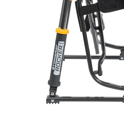 Premium All-Weather Stowaway Rocker - Choice 794 - Heavy-Duty Kickback Rocker with Beverage Holder Detail