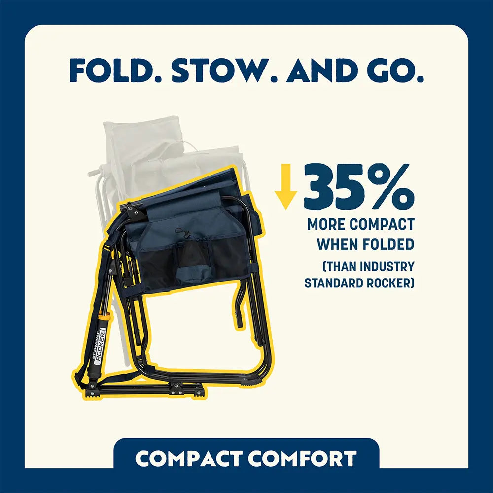 Premium All-Weather Stowaway Rocker - Choice 794 - Heavy-Duty Kickback Rocker with Beverage Holder Detail