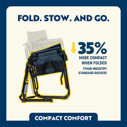Premium All-Weather Stowaway Rocker - Choice 794 - Heavy-Duty Kickback Rocker with Beverage Holder Detail