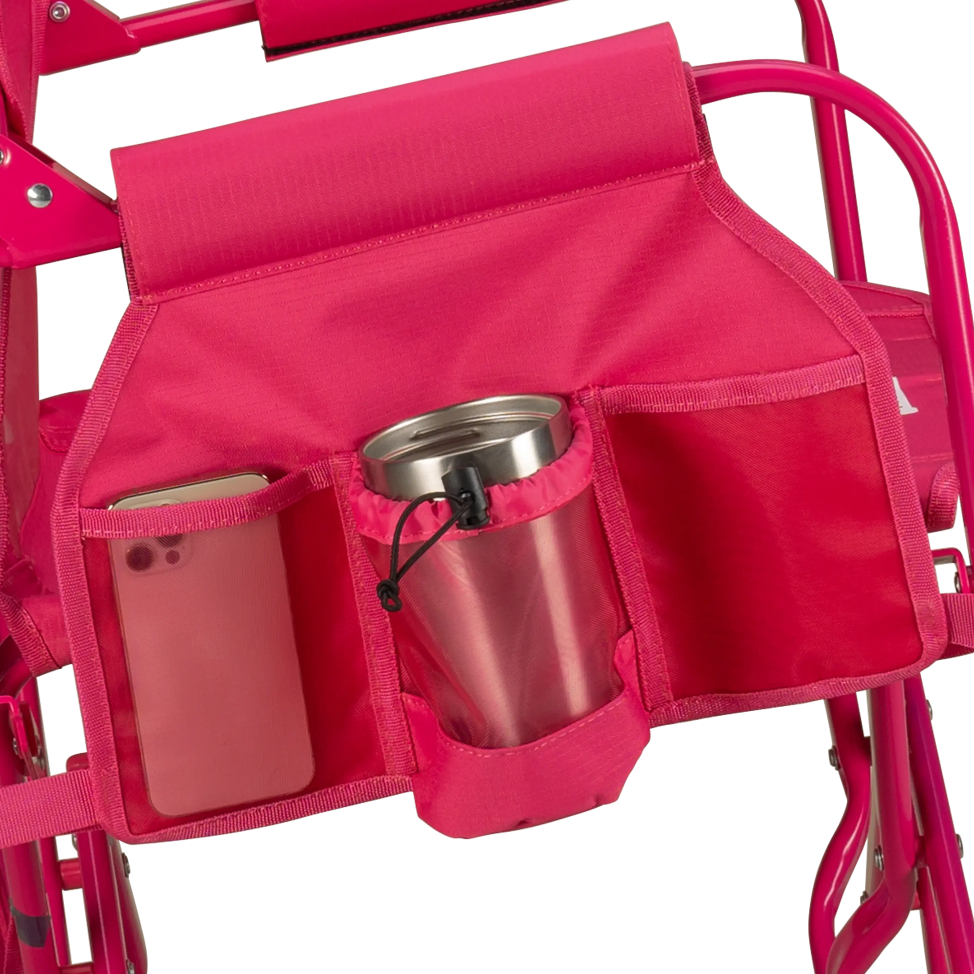 Premium All-Weather Stowaway Rocker - Choice 794 - Heavy-Duty Kickback Rocker with Beverage Holder Detail
