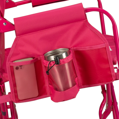Premium All-Weather Stowaway Rocker - Choice 794 - Heavy-Duty Kickback Rocker with Beverage Holder Detail