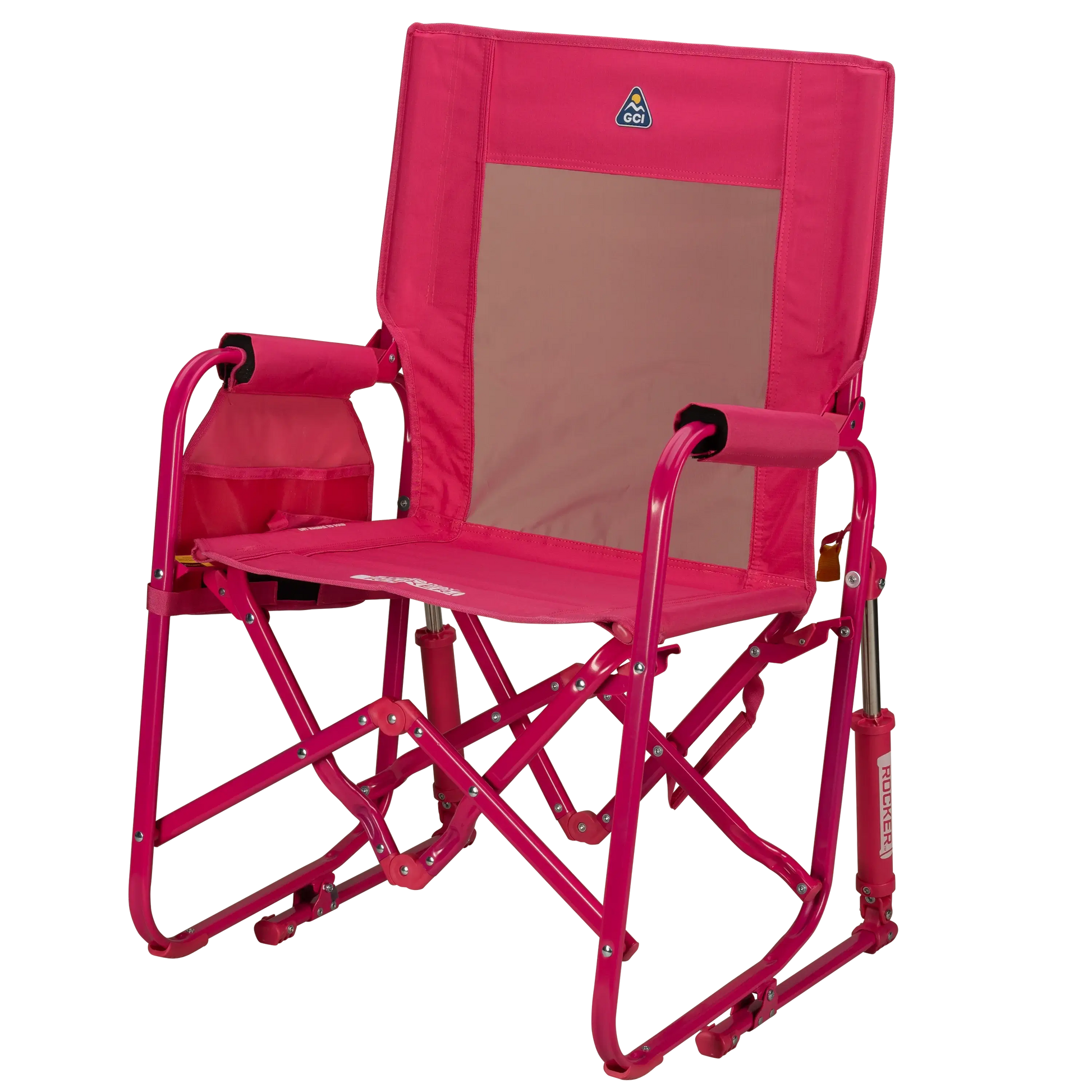 Premium All-Weather Stowaway Rocker - Choice 794 - Heavy-Duty Kickback Rocker with Beverage Holder Detail