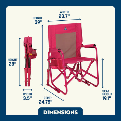 Premium All-Weather Stowaway Rocker - Choice 794 - Heavy-Duty Kickback Rocker with Beverage Holder Detail
