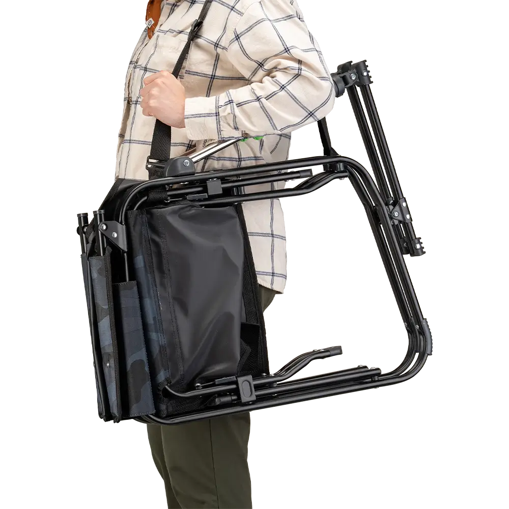 Premium All-Weather Stowaway Rocker - Choice 794 - Heavy-Duty Kickback Rocker with Beverage Holder Detail