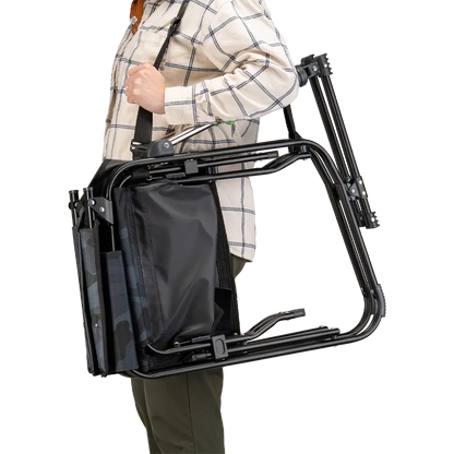 Premium All-Weather Stowaway Rocker - Choice 794 - Heavy-Duty Kickback Rocker with Beverage Holder Detail