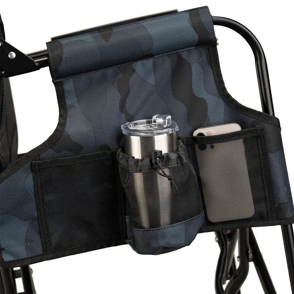 Premium All-Weather Stowaway Rocker - Choice 794 - Heavy-Duty Kickback Rocker with Beverage Holder Detail