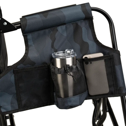 Premium All-Weather Stowaway Rocker - Choice 794 - Heavy-Duty Kickback Rocker with Beverage Holder Detail