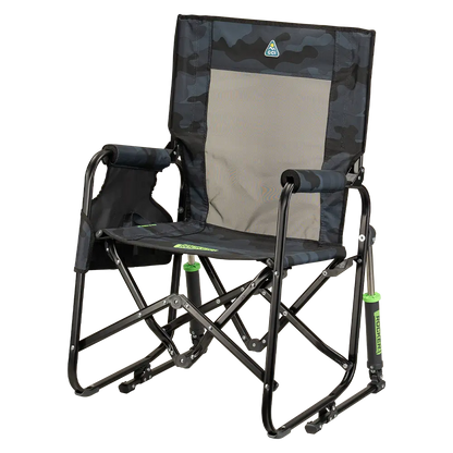 Premium All-Weather Stowaway Rocker - Choice 794 - Heavy-Duty Kickback Rocker with Beverage Holder Detail