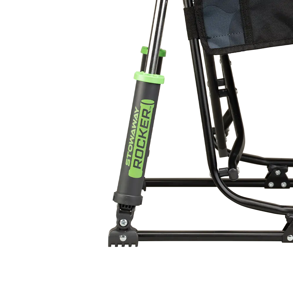 Premium All-Weather Stowaway Rocker - Choice 794 - Heavy-Duty Kickback Rocker with Beverage Holder Detail