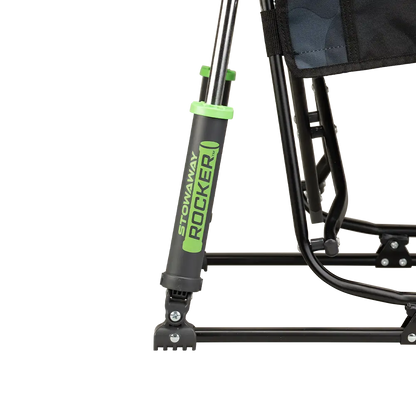 Premium All-Weather Stowaway Rocker - Choice 794 - Heavy-Duty Kickback Rocker with Beverage Holder Detail