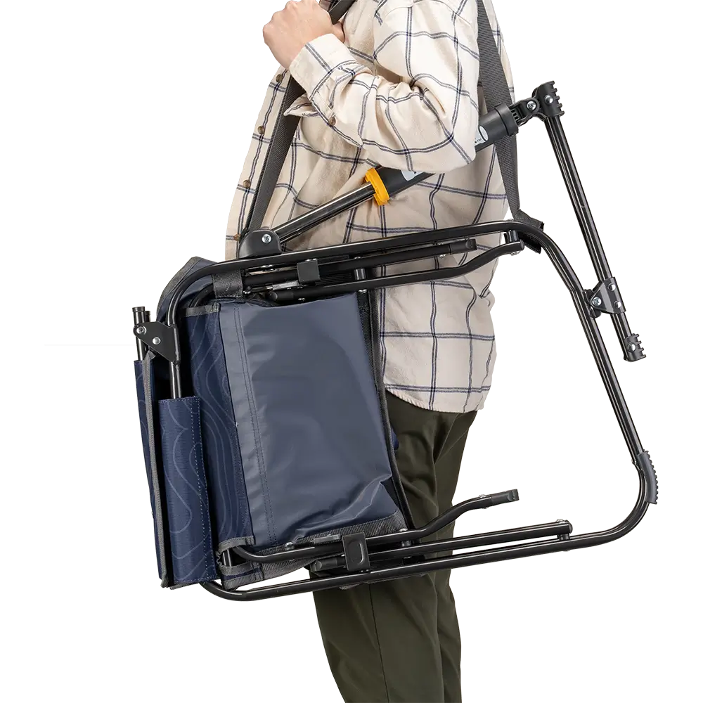 Premium All-Weather Stowaway Rocker - Choice 794 - Heavy-Duty Kickback Rocker with Beverage Holder Detail