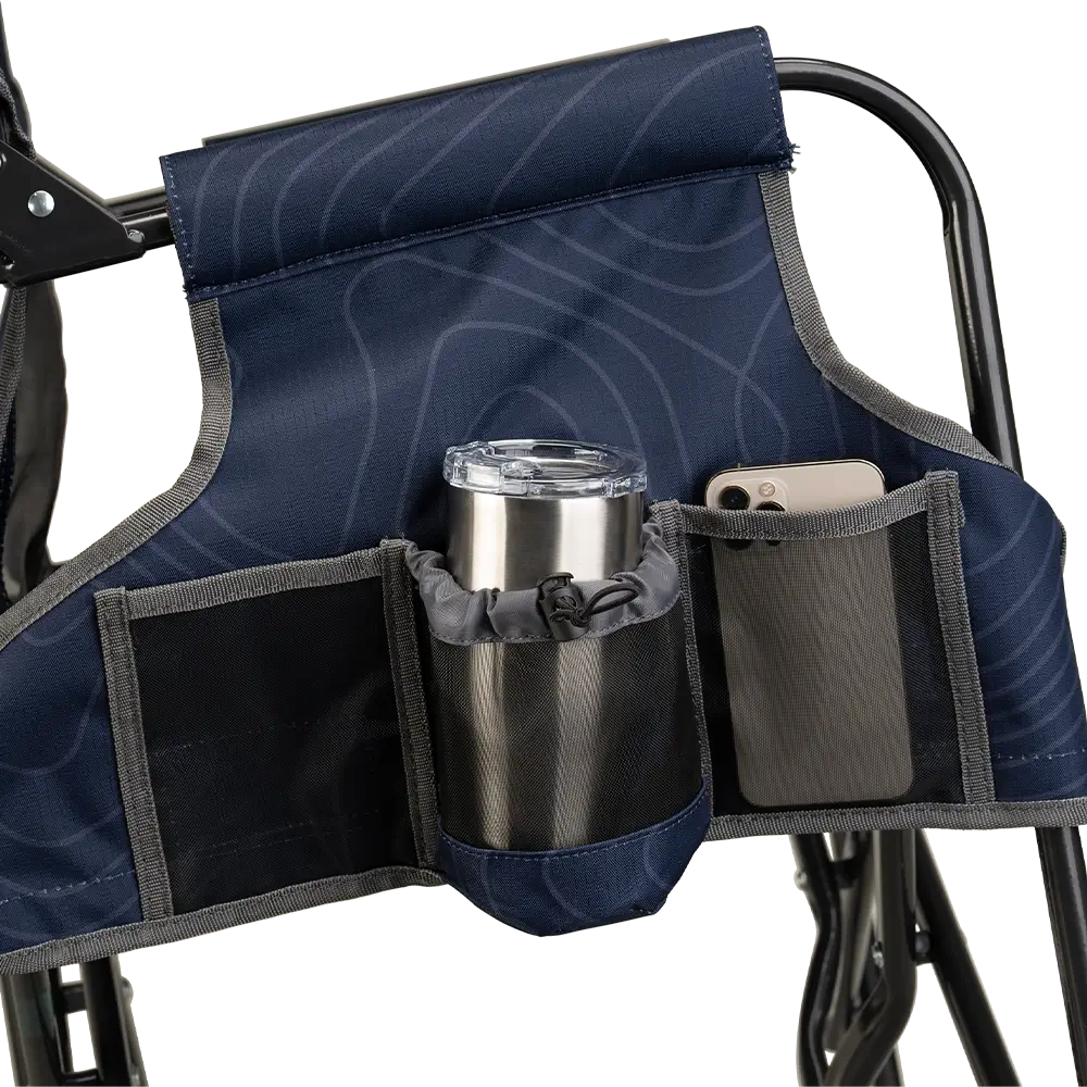 Premium All-Weather Stowaway Rocker - Choice 794 - Heavy-Duty Kickback Rocker with Beverage Holder Detail