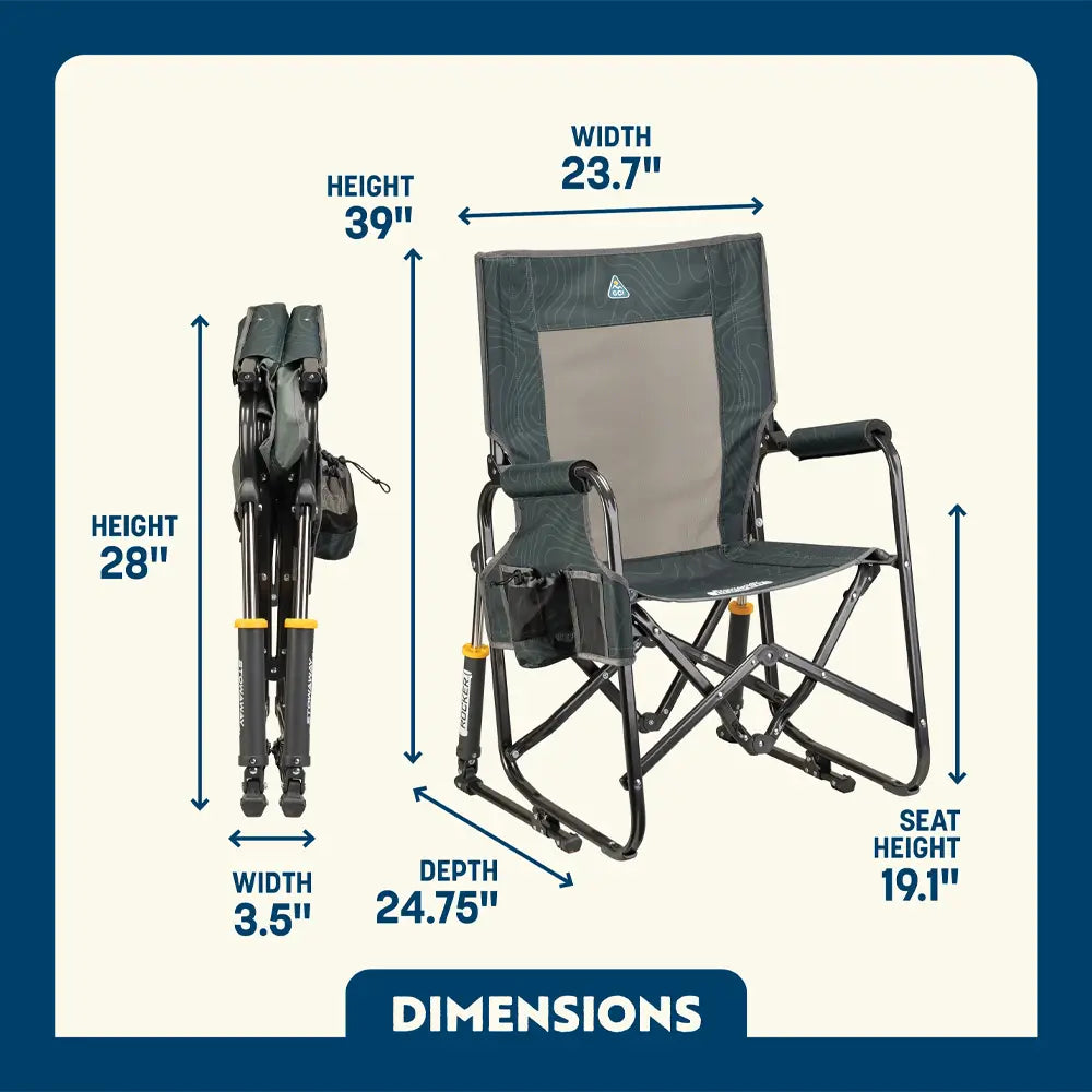 Premium All-Weather Stowaway Rocker - Choice 794 - Heavy-Duty Kickback Rocker with Beverage Holder Detail