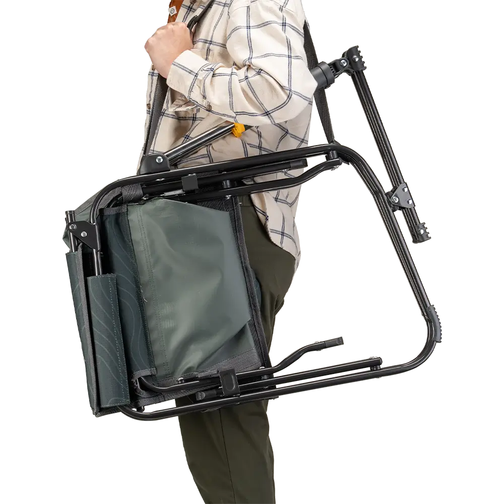 Premium All-Weather Stowaway Rocker - Choice 794 - Heavy-Duty Kickback Rocker with Beverage Holder Detail