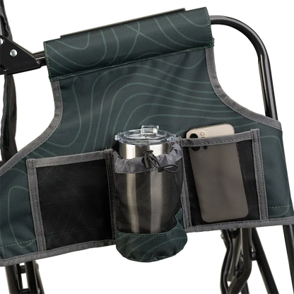 Premium All-Weather Stowaway Rocker - Choice 794 - Heavy-Duty Kickback Rocker with Beverage Holder Detail
