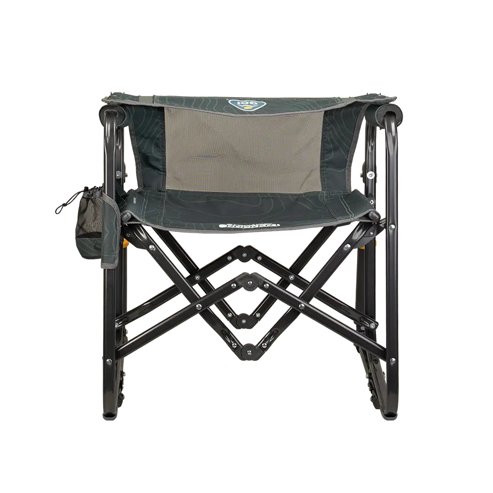 Premium All-Weather Stowaway Rocker - Choice 794 - Heavy-Duty Kickback Rocker with Beverage Holder Detail