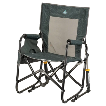 Premium All-Weather Stowaway Rocker - Choice 794 - Heavy-Duty Kickback Rocker with Beverage Holder Detail
