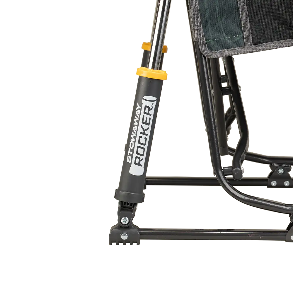 Premium All-Weather Stowaway Rocker - Choice 794 - Heavy-Duty Kickback Rocker with Beverage Holder Detail