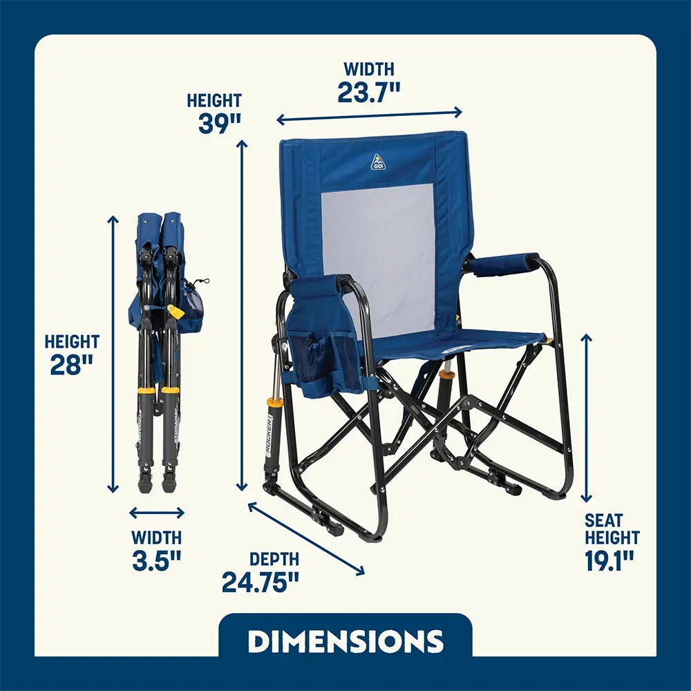 Premium All-Weather Stowaway Rocker - Choice 794 - Heavy-Duty Kickback Rocker with Beverage Holder Detail