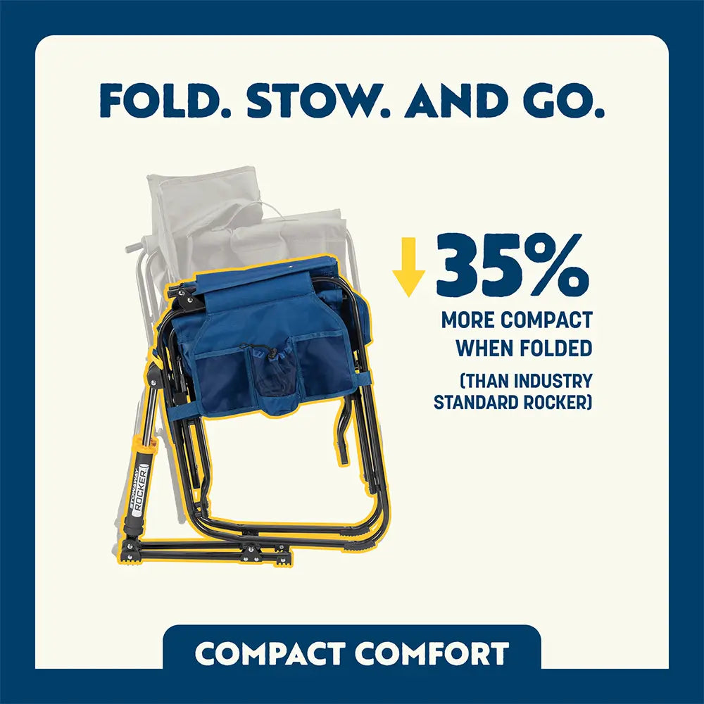 Premium All-Weather Stowaway Rocker - Choice 794 - Heavy-Duty Kickback Rocker with Beverage Holder Detail