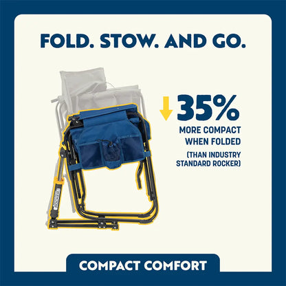 Premium All-Weather Stowaway Rocker - Choice 794 - Heavy-Duty Kickback Rocker with Beverage Holder Detail