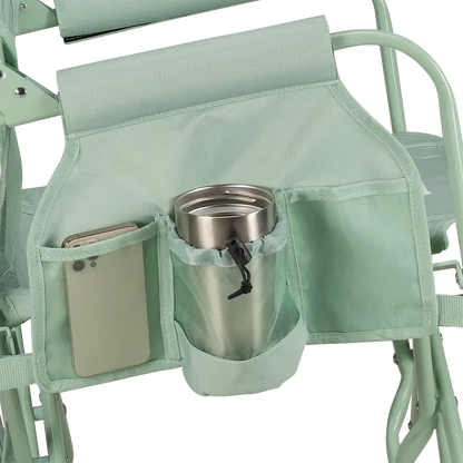 Premium All-Weather Stowaway Rocker - Choice 794 - Heavy-Duty Kickback Rocker with Beverage Holder Detail