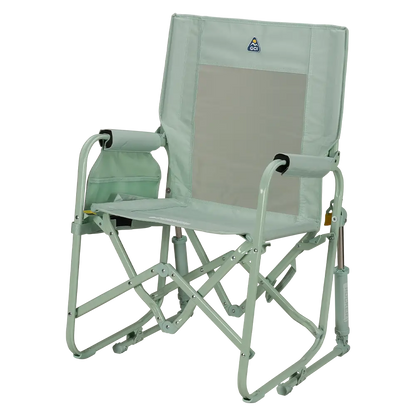 Premium All-Weather Stowaway Rocker - Choice 794 - Heavy-Duty Kickback Rocker with Beverage Holder Detail