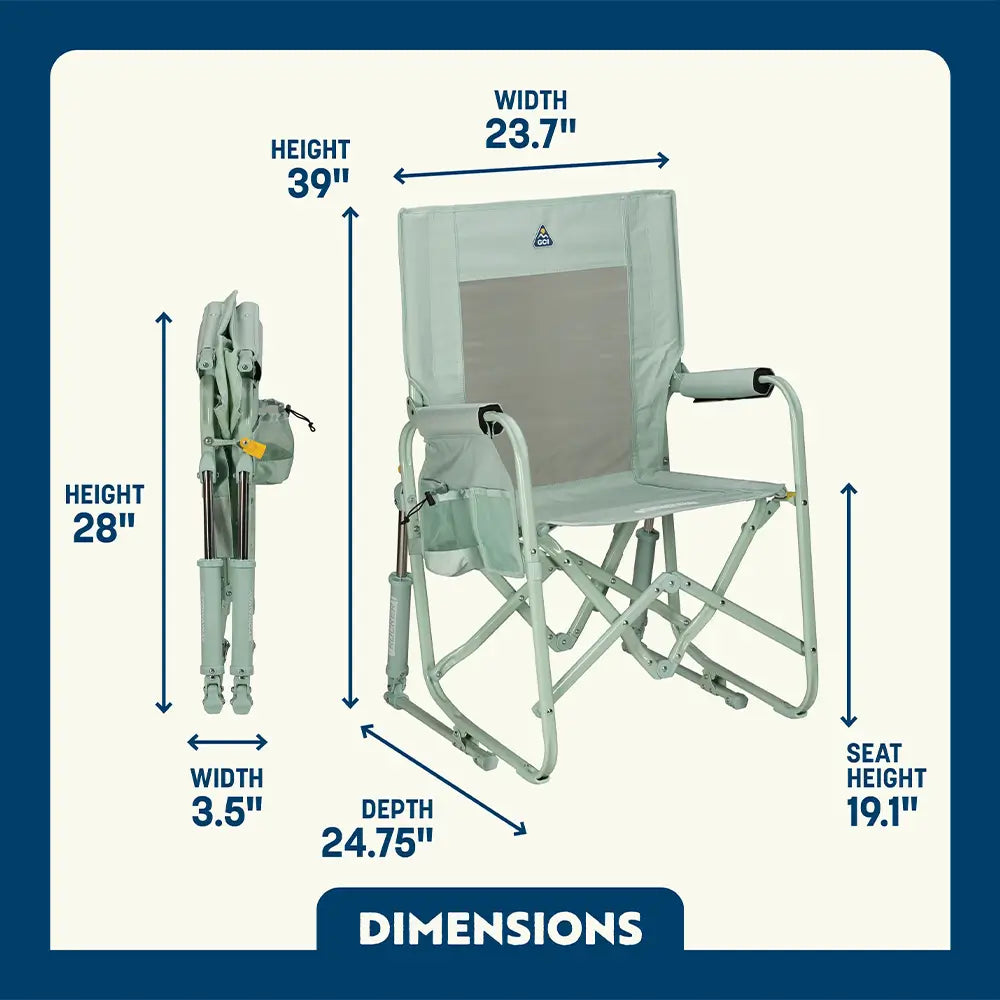 Premium All-Weather Stowaway Rocker - Choice 794 - Heavy-Duty Kickback Rocker with Beverage Holder Detail