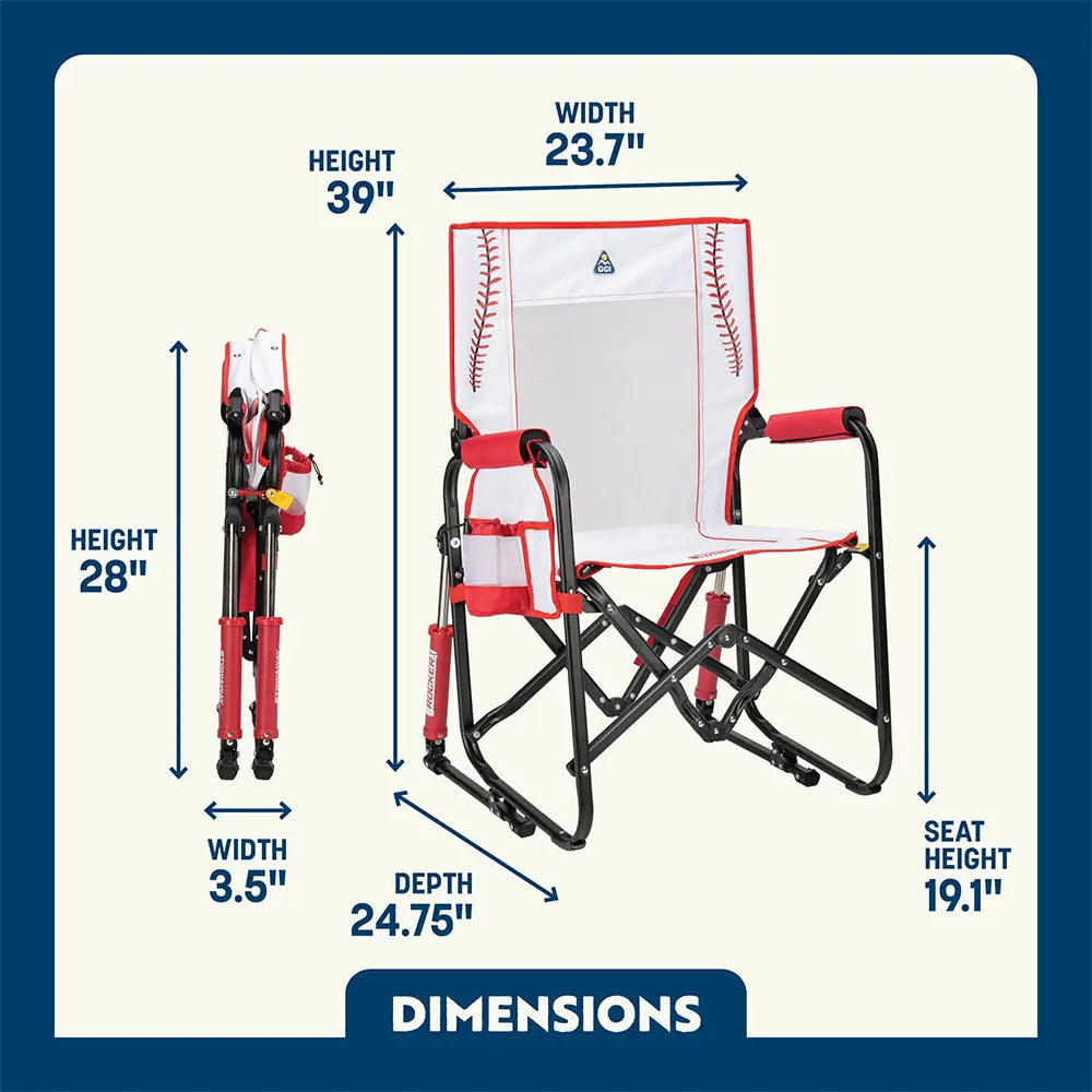 Premium All-Weather Stowaway Rocker - Choice 794 - Heavy-Duty Kickback Rocker with Beverage Holder Detail