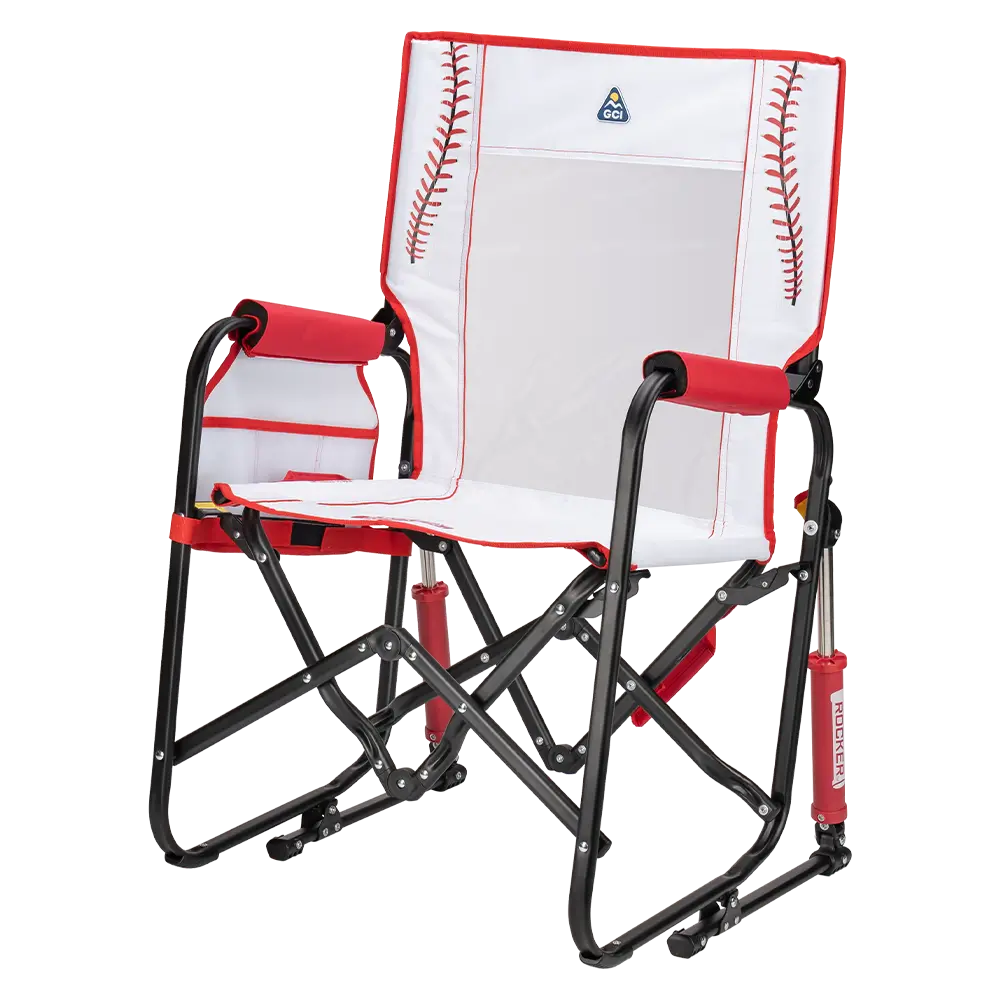 Premium All-Weather Stowaway Rocker - Choice 794 - Heavy-Duty Kickback Rocker with Beverage Holder Detail