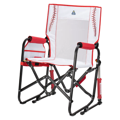 Premium All-Weather Stowaway Rocker - Choice 794 - Heavy-Duty Kickback Rocker with Beverage Holder Detail