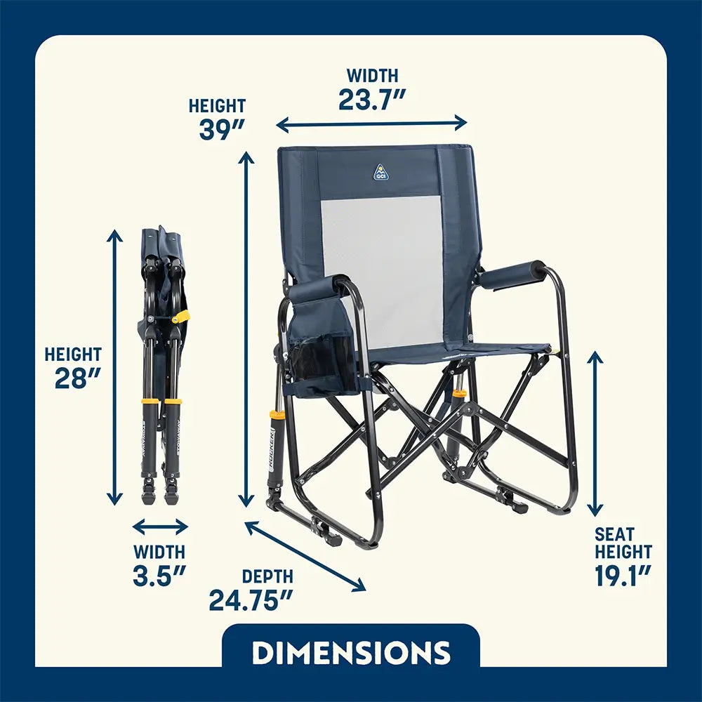 Premium All-Weather Stowaway Rocker - Choice 794 - Heavy-Duty Kickback Rocker with Beverage Holder Detail