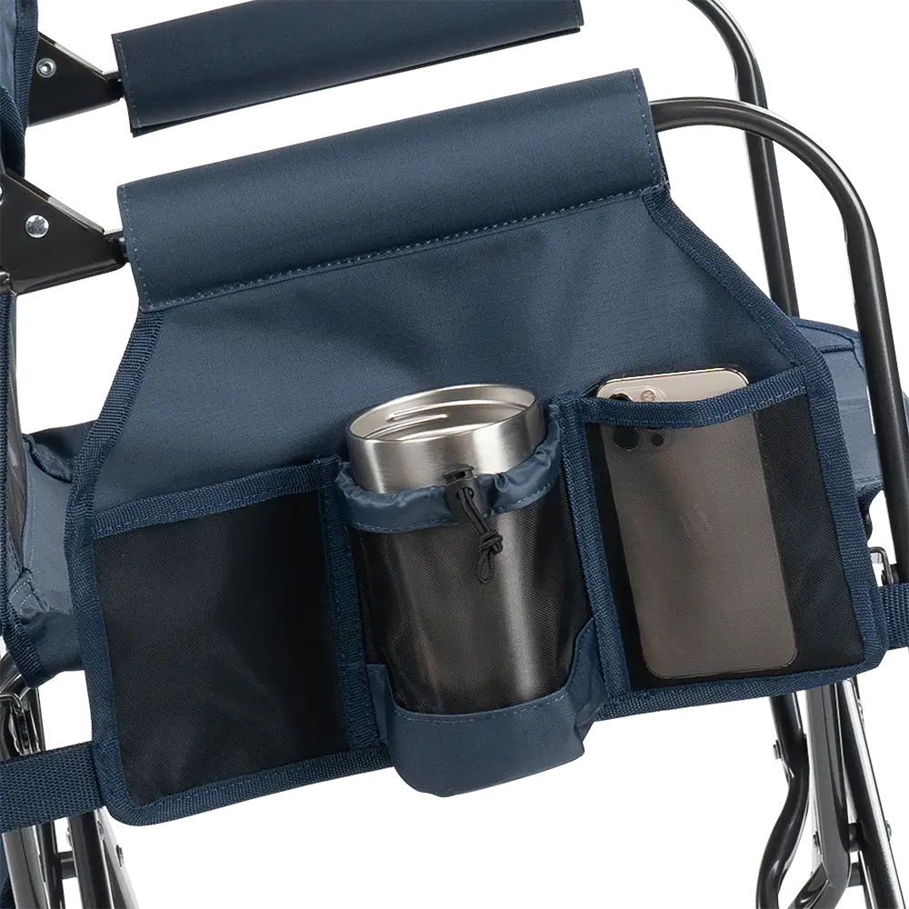 Premium All-Weather Stowaway Rocker - Choice 794 - Heavy-Duty Kickback Rocker with Beverage Holder Detail