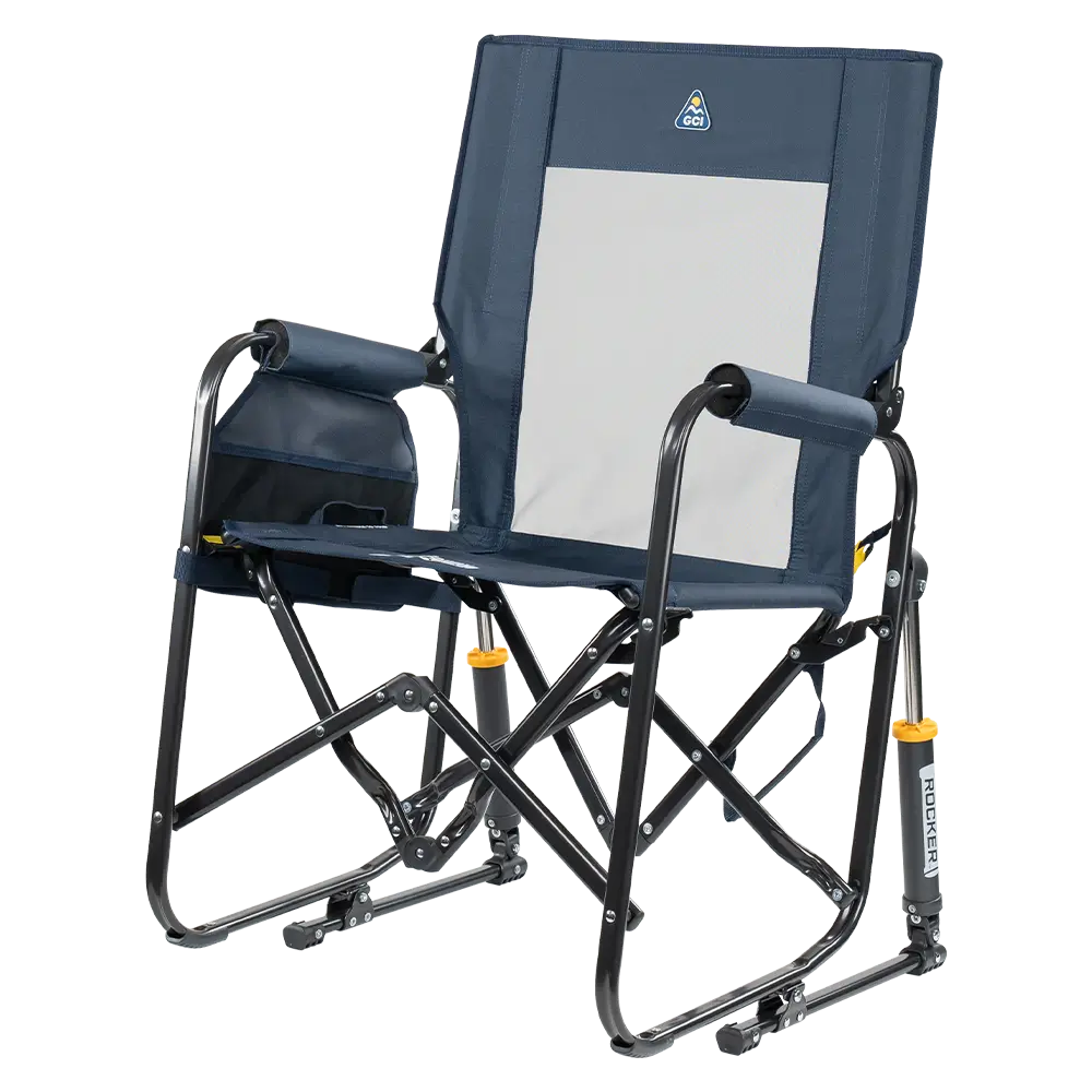 Premium All-Weather Stowaway Rocker - Choice 794 - Heavy-Duty Kickback Rocker with Beverage Holder Detail