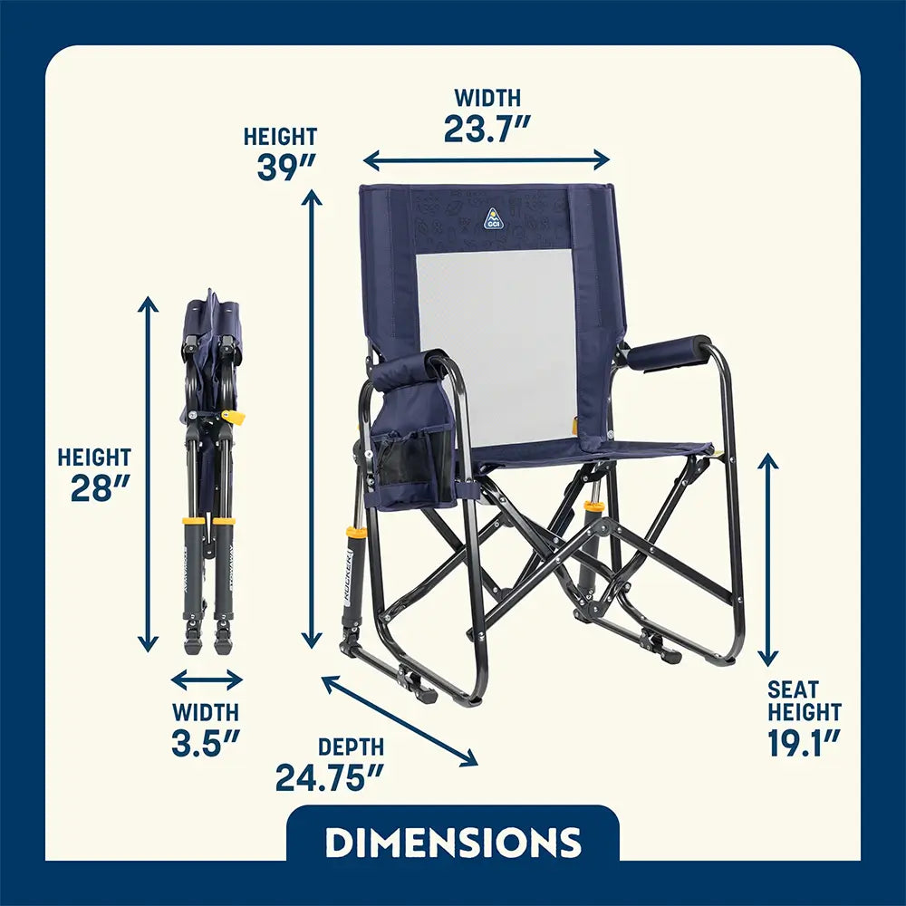 Premium All-Weather Stowaway Rocker - Choice 794 - Heavy-Duty Kickback Rocker with Beverage Holder Detail
