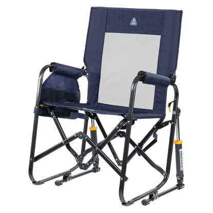 Premium All-Weather Stowaway Rocker - Choice 794 - Heavy-Duty Kickback Rocker with Beverage Holder Detail