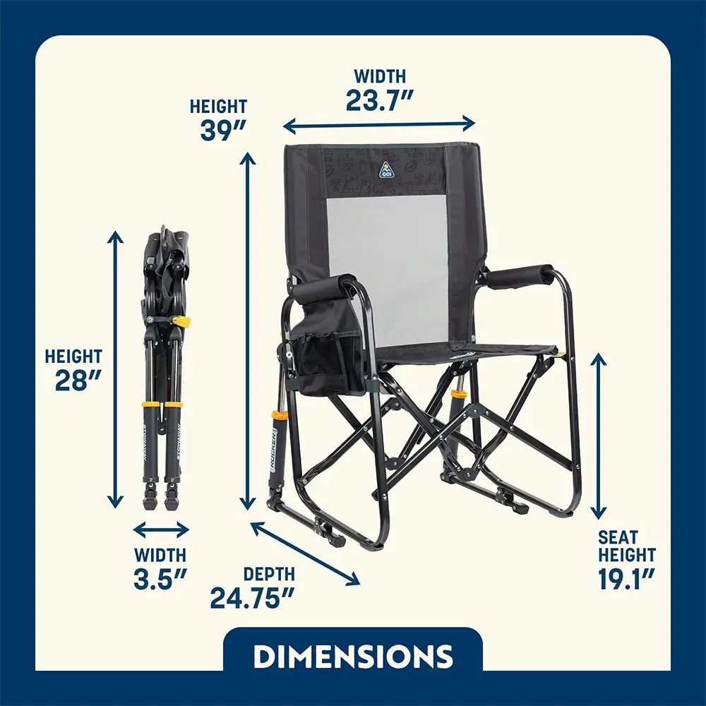 Premium All-Weather Stowaway Rocker - Choice 794 - Heavy-Duty Kickback Rocker with Beverage Holder Detail