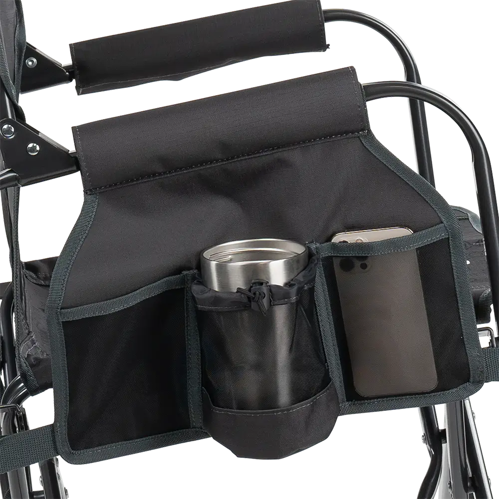 Premium All-Weather Stowaway Rocker - Choice 794 - Heavy-Duty Kickback Rocker with Beverage Holder Detail
