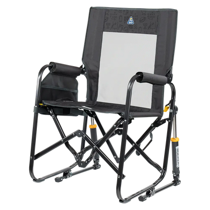 Premium All-Weather Stowaway Rocker - Choice 794 - Heavy-Duty Kickback Rocker with Beverage Holder Detail