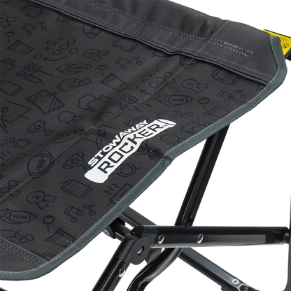 Premium All-Weather Stowaway Rocker - Choice 794 - Heavy-Duty Kickback Rocker with Beverage Holder Detail