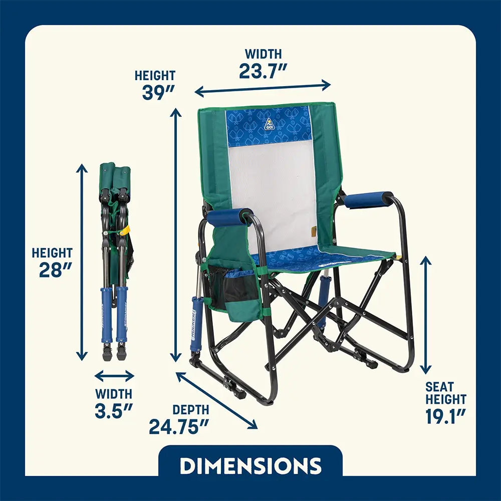 Premium All-Weather Stowaway Rocker - Choice 794 - Heavy-Duty Kickback Rocker with Beverage Holder Detail